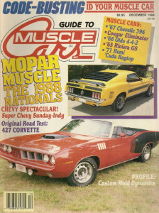 GUIDE TO MUSCLE CARS 1988 DEC - T-37 & GT-37,ELININATOR, 428SCJ TWISTER, GSX